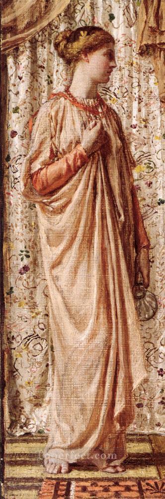 Standing Female Figure Holding a Vase female figures Albert Joseph Moore Oil Paintings